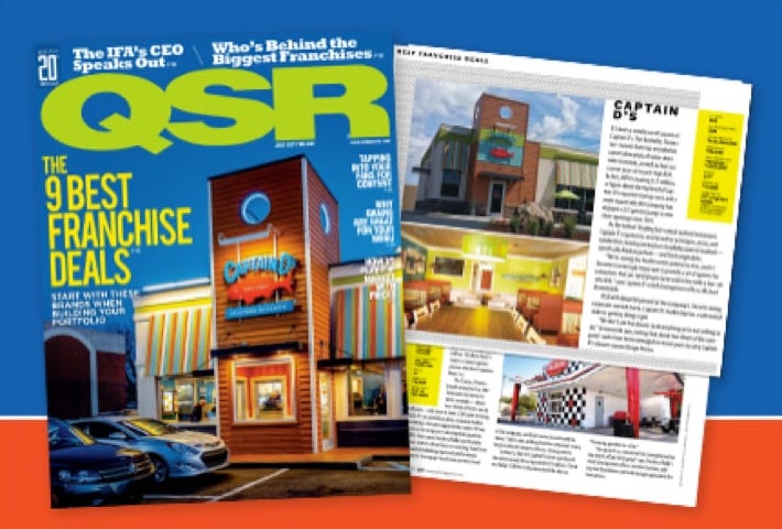 QSR magazine with article featuring Captain D's